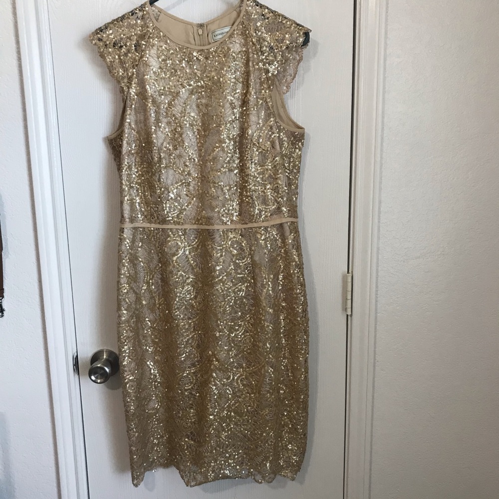 Katherine Kelly Gold Sequin Dress